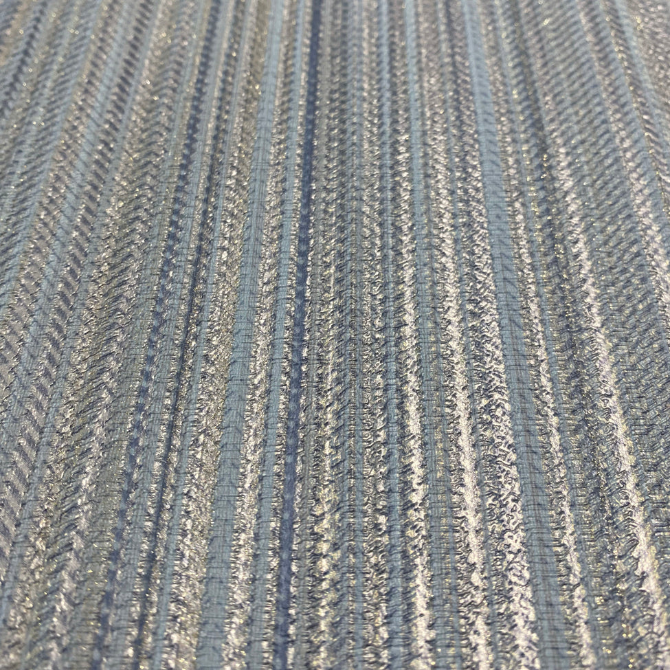 Glint Stria Stripe Blue by Veer Decor Textured Metallic Vinyl Wallpaper – Veer Decor VRVE01-566