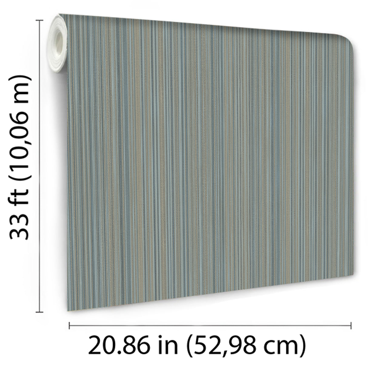 Glint Stria Stripe Blue by Veer Decor Textured Metallic Vinyl Wallpaper – Veer Decor VRVE01-566
