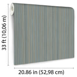 Glint Stria Stripe Blue by Veer Decor Textured Metallic Vinyl Wallpaper – Veer Decor VRVE01-566