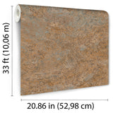 Lustre Stucco Terracotta by Veer Decor Textured Metallic Vinyl Wallpaper – Veer Decor VRVE05-766