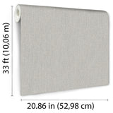 Lustre Linen Light Gray by Veer Decor Textured Vinyl Wallpaper – Veer Decor VRVE09-376