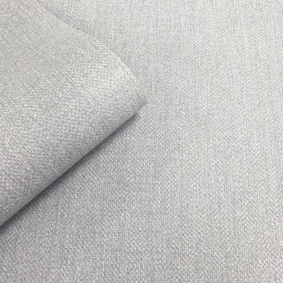 Lustre Linen Light Gray by Veer Decor Textured Vinyl Wallpaper – Veer Decor VRVE09-376