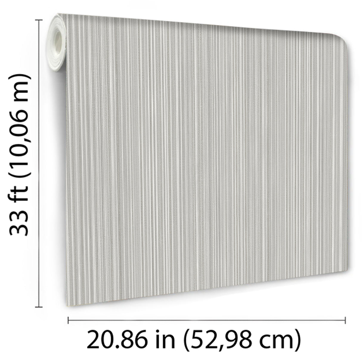 Glint Stria Stripe Light Gray by Veer Decor Textured Metallic Stripe Wallpaper – Veer Decor VRVE09-566