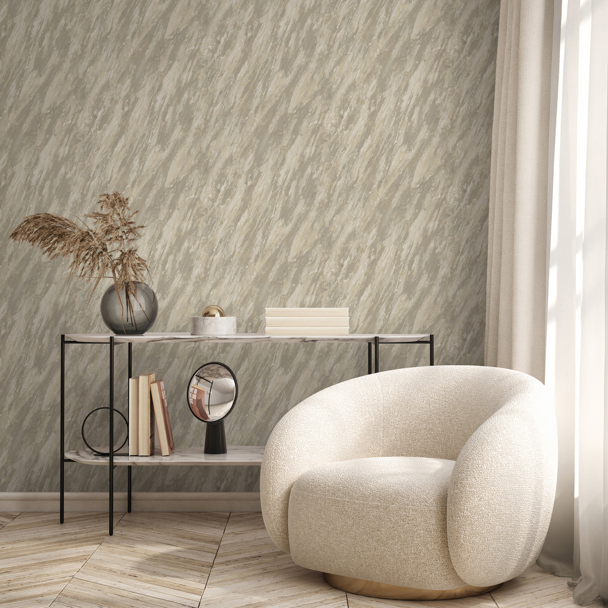 Glint Luxe Marble Beige by Veer Abstract Textured Vinyl Wallpaper – Veer Decor VRVE17-366