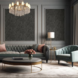 Glint Luxe Marble Black by Veer Decor Abstract Textured Wallpaper – Veer Decor VRVE29-366