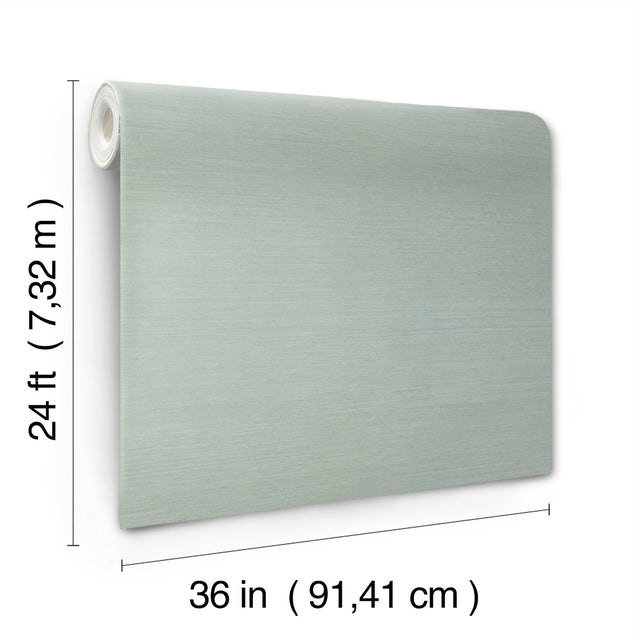 Sisal Twill Color Grasscloth Aquamarine Wallpaper with Sisal Grasscloth Texture - York VX2269