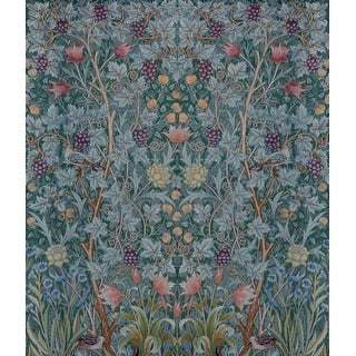 Vine Embroidery Teal Wall Mural by A-Street Prints