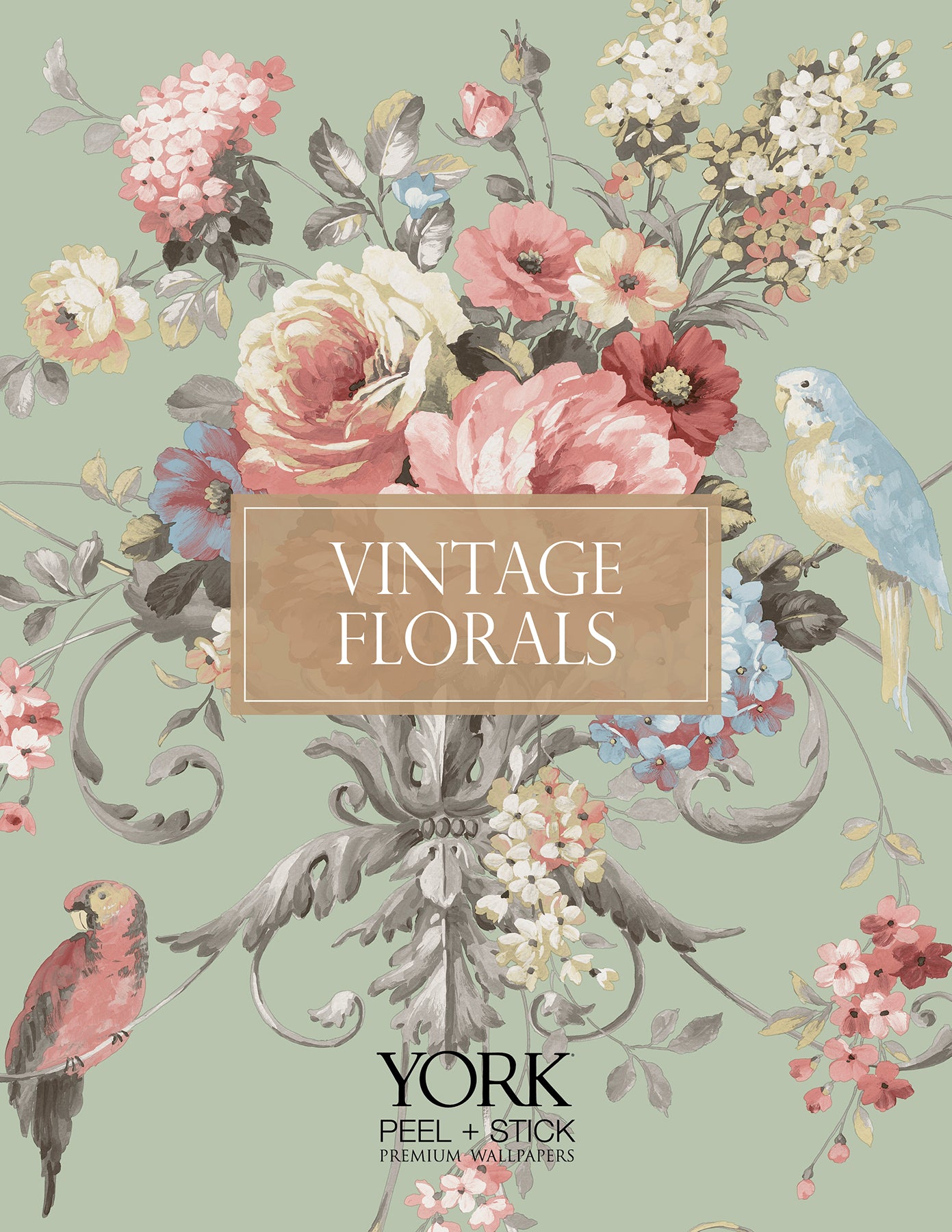 Fiji Garden Pink by York Wallcoverings Peel & Stick Wallpaper – York Wallcoverings PSW1369RL