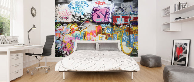 Graffiti Multicolor Wall Mural with Urban Street Art Graphics - ohpopsi WALS0007