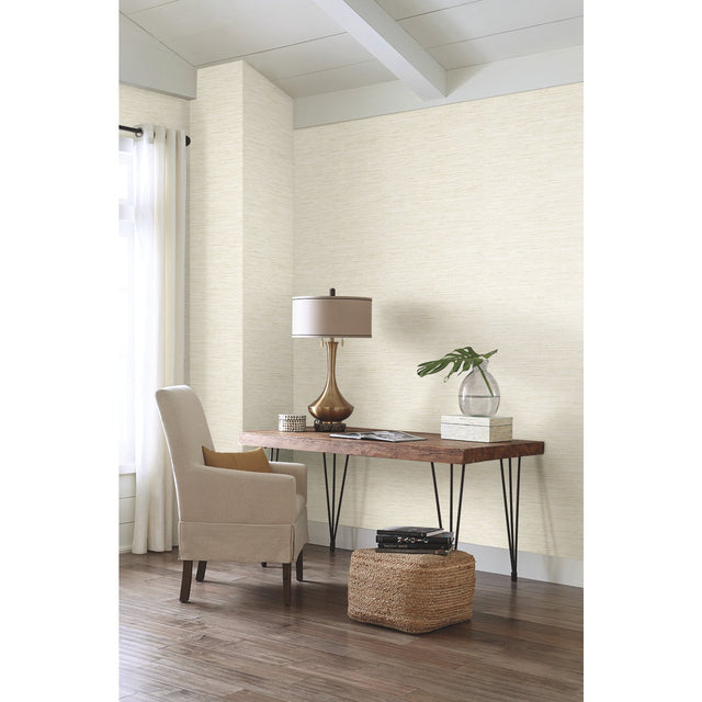 Grasscloth White Faux Grasscloth Prepasted Wallpaper - York WB5501