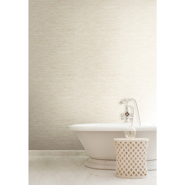Grasscloth White Faux Grasscloth Prepasted Wallpaper - York WB5501