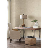 Grasscloth Brown Wallpaper with Faux Grasscloth Texture, Pearlescent Sure Strip - York WB5502