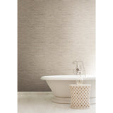Grasscloth Brown Wallpaper with Faux Grasscloth Texture, Pearlescent Sure Strip - York WB5502