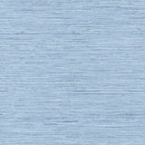 Horizontal Grasscloth Light Blue Wallpaper with Faux Grasscloth Texture - York WB5504