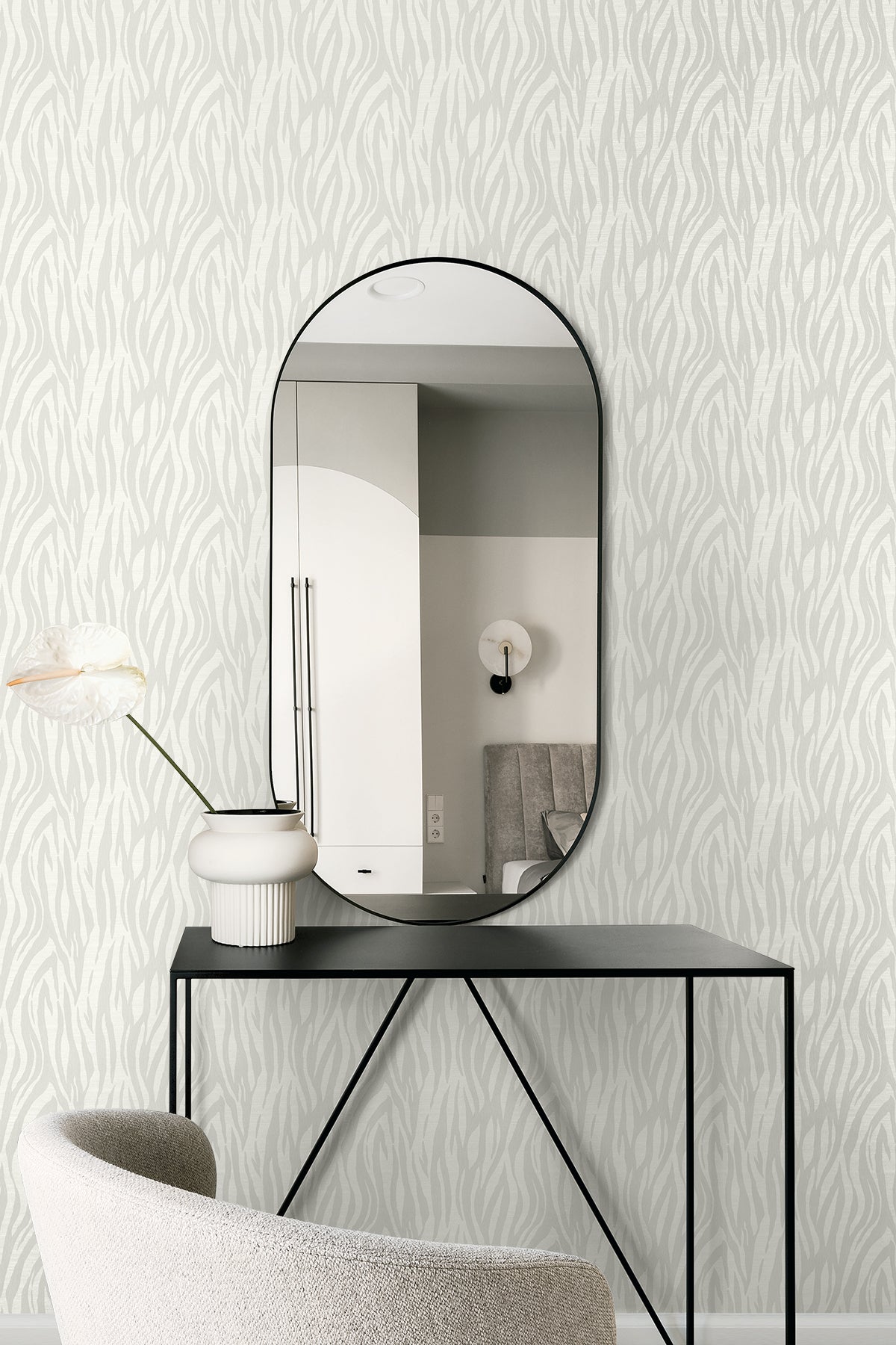 Jazz Faux Skin Metallic Ivory & Cream by Piano Faux Skin Wallpaper – Seabrook Designs WH40210