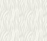 Metallic ivory and cream faux skin animal print wallpaper pattern