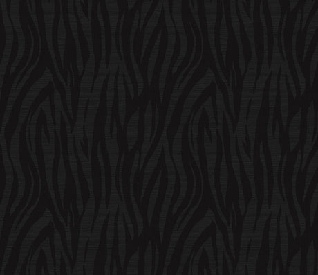 Metallic heathered black faux skin animal print wallpaper with straight match.