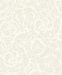 Alejandra Floral wallpaper in Metallic Almond & Cream (close-up floral linework).