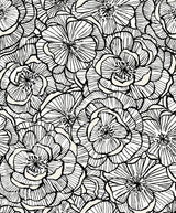 Alejandra Floral wallpaper in Metallic Ivory & Nightfall with large line-drawn floral design