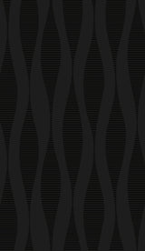 Metallic carbon black abstract ikat wave wallpaper pattern