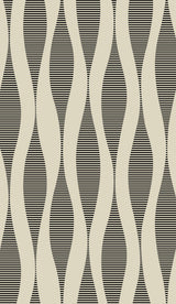 Harmony Ikat Waves wallpaper in Latte with metallic black abstract wave/ikat stripes by Seabrook Designs (WH41220)