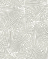 Elvis Palms metallic boulder grey palm frond wallpaper pattern