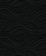Melody Waves wallpaper in Metallic Inkwell with abstract wave pattern