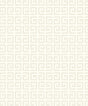 Major Greek Key wallpaper in Metallic Oatmeal with a geometric Greek key pattern
