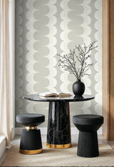 Mandolin Paper & Fog by Piano Geometric Stripe Wallpaper – Seabrook Designs WH42000