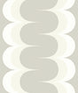 Mandolin Geometric Stripe wallpaper in Paper & Fog (gray and off-white) colorway