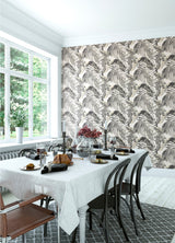 Grover Stone Palmera Wallpaper with Tropical Botanical Leaf Motif - ohpopsi WLD53102W