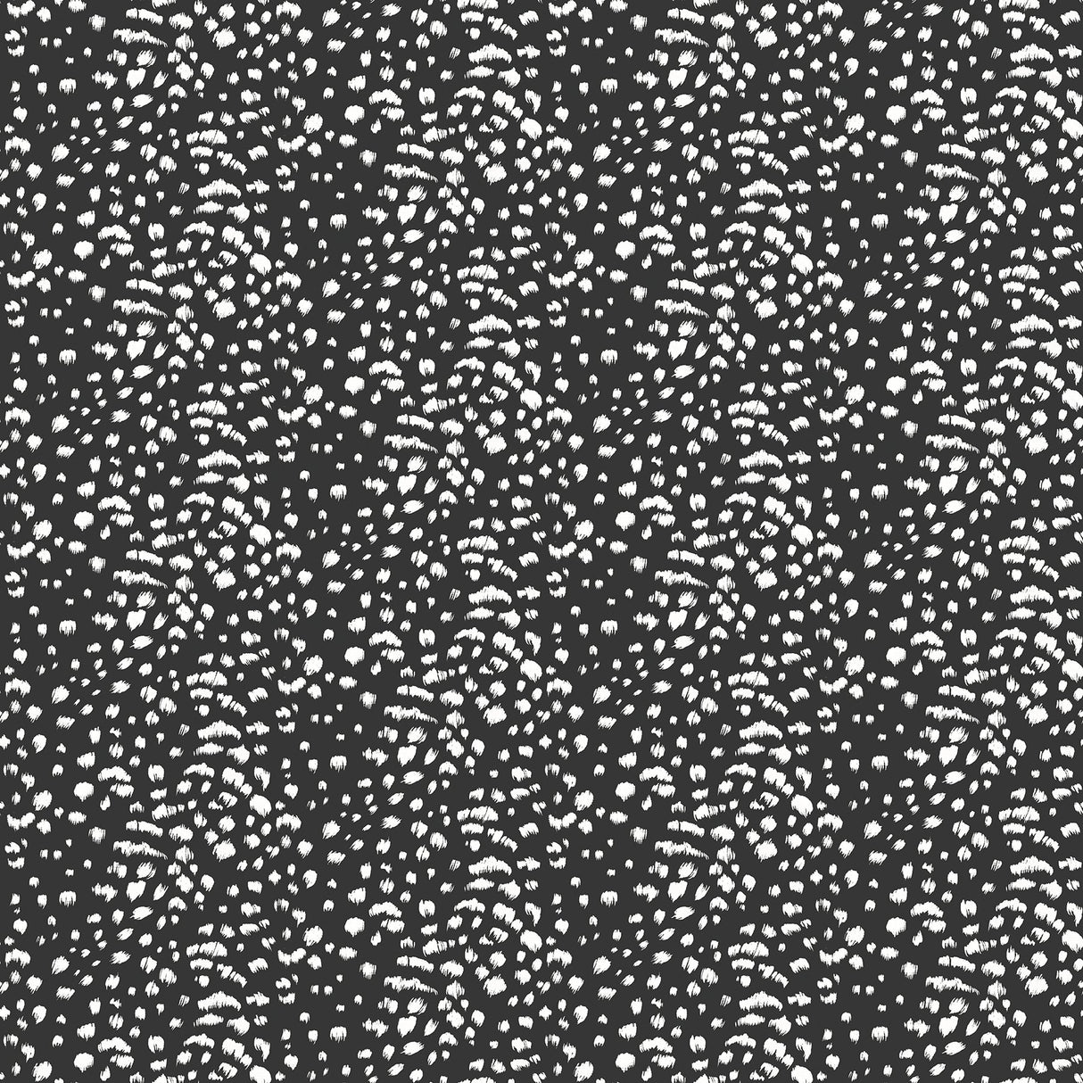 Ula Black Cheetah Spot Wallpaper with Modern Faux Effects Animal Print - Brewster WLD53127W