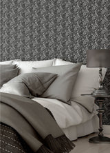 Ula Black Cheetah Spot Wallpaper with Modern Faux Effects Animal Print - Brewster WLD53127W