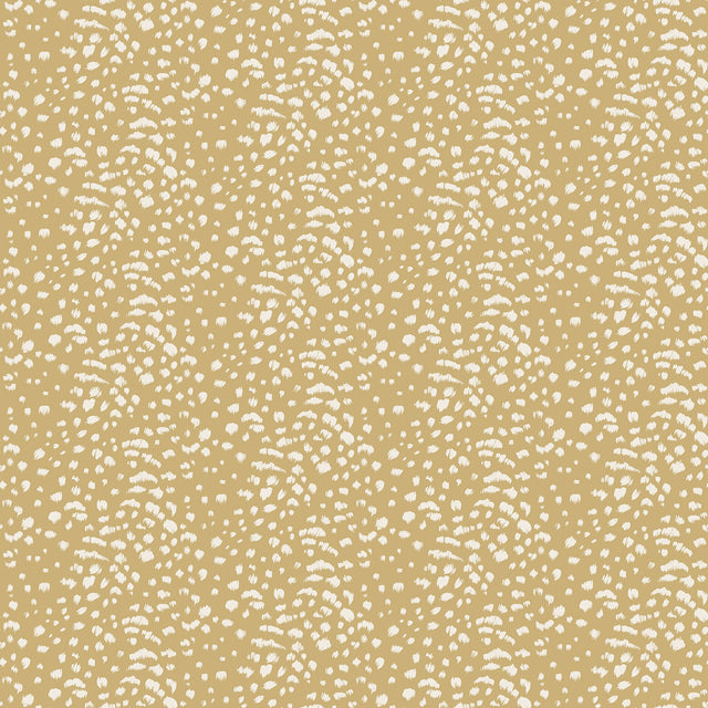 Ula Mustard Cheetah Spot Wallpaper with Modern Faux Effects Animal Print - Brewster WLD53129W