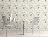 Lana Sage Tropica Wallpaper with Botanical Leaves Watercolor Tropical Style - WLD53131W
