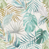 Lana Aqua Tropica Wallpaper with Botanical Leaf Pattern - ohpopsi WLD53132W