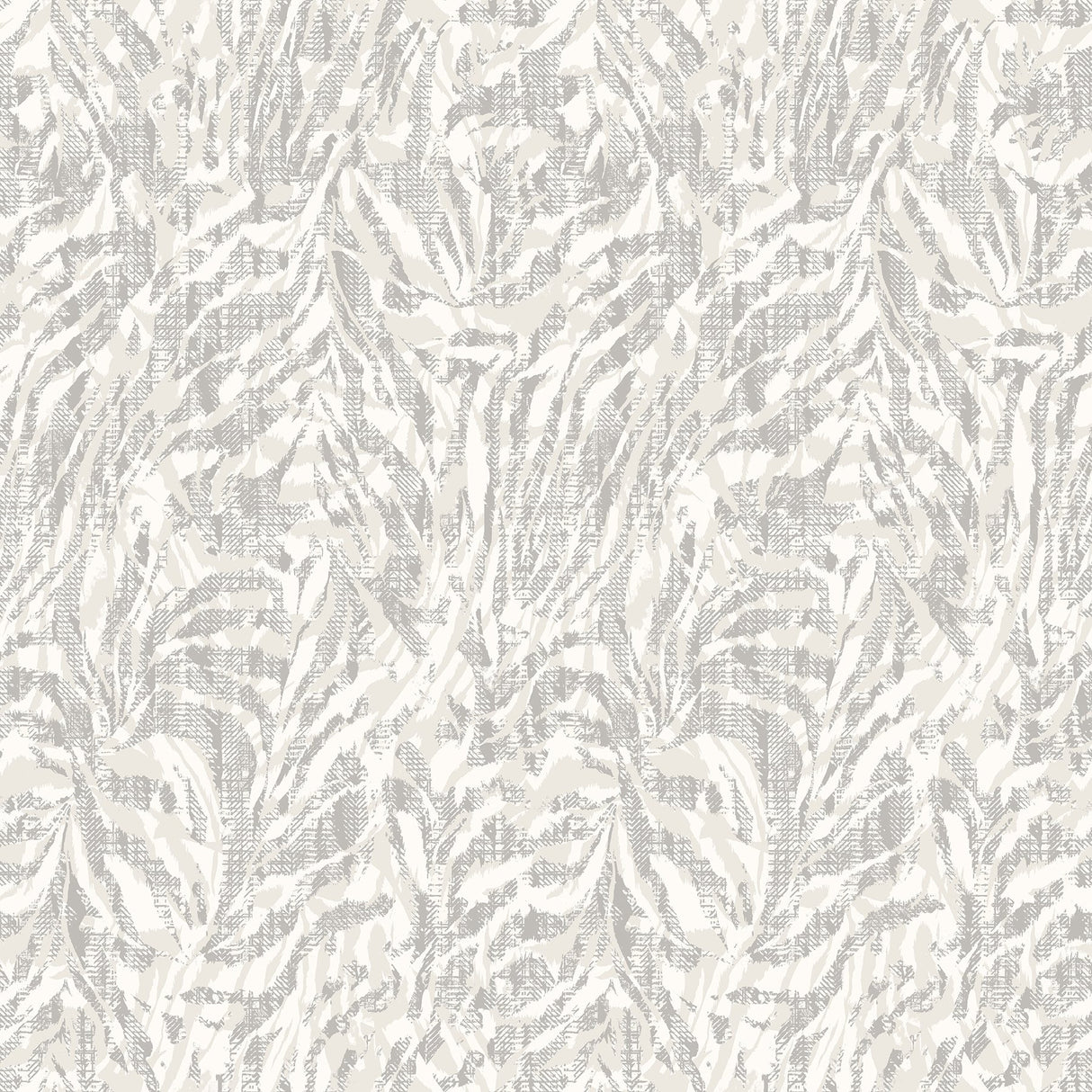 Davy Light Grey Zebra Wallpaper with Modern Animal Print in Non Woven - Brewster WLD53133W