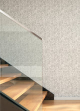Davy Light Grey Zebra Wallpaper with Modern Animal Print in Non Woven - Brewster WLD53133W