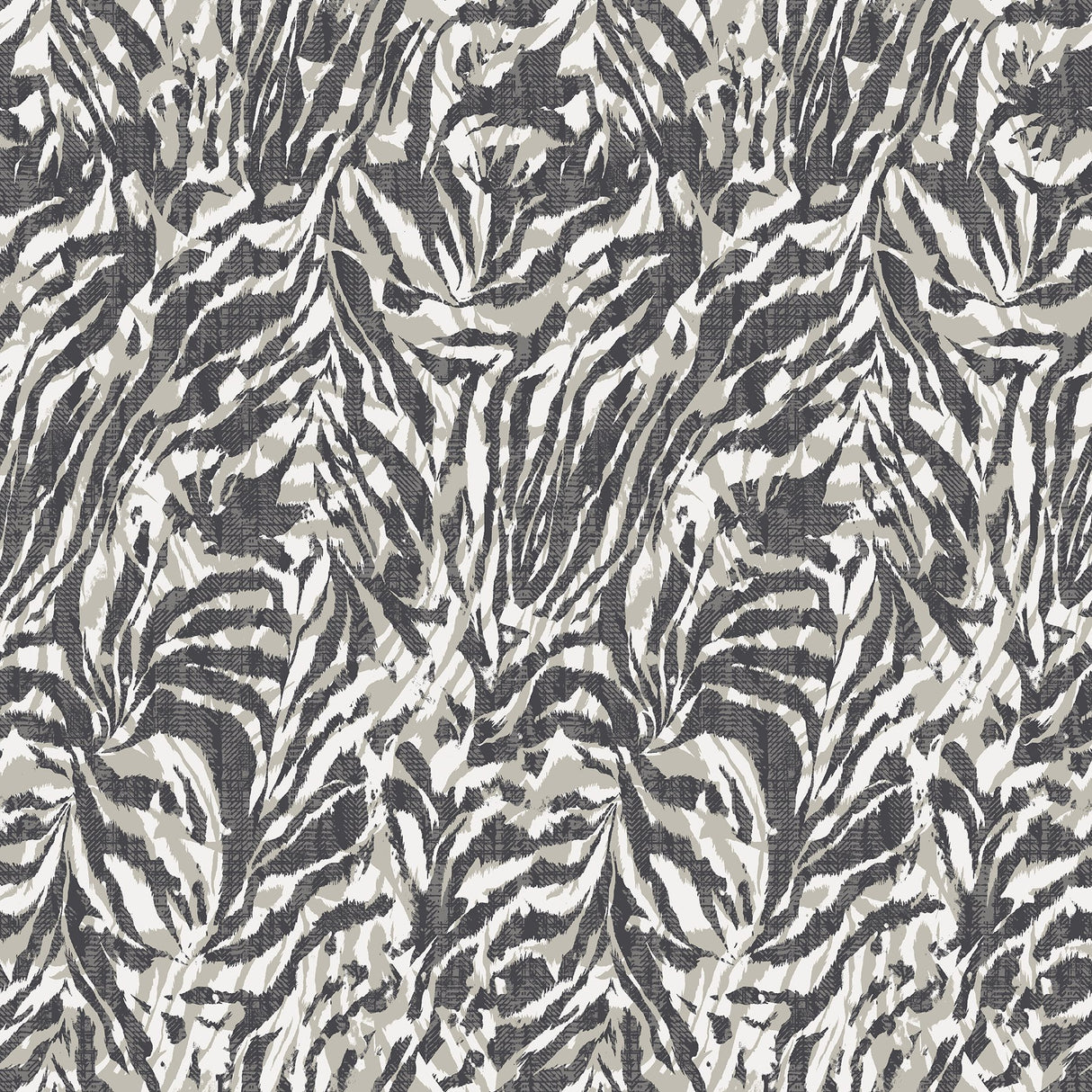 Davy Charcoal Zebra Print Unpasted Non Woven Wallpaper - ohpopsi WLD53135W