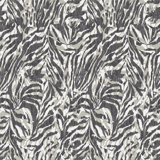 Davy Charcoal Zebra Print Unpasted Non Woven Wallpaper - ohpopsi WLD53135W