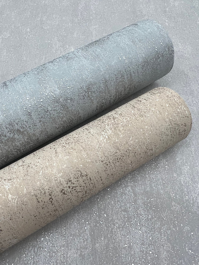 Shimmering Patina Beige & Brass Wallpaper with Metallic Textured Pattern - York WP-1157