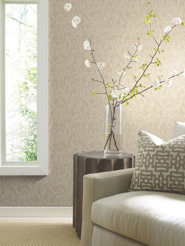 Shimmering Patina Beige & Brass Wallpaper with Metallic Textured Pattern - York WP-1157