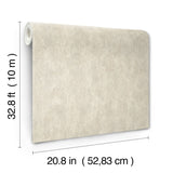 Shimmering Patina Silver by Antonina Vella Textured Metallic Non Woven Wallpaper - York Designer Series WP-1159-Sample