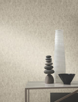Shimmering Patina Silver by Antonina Vella Textured Metallic Non Woven Wallpaper - York Designer Series WP-1159-Sample