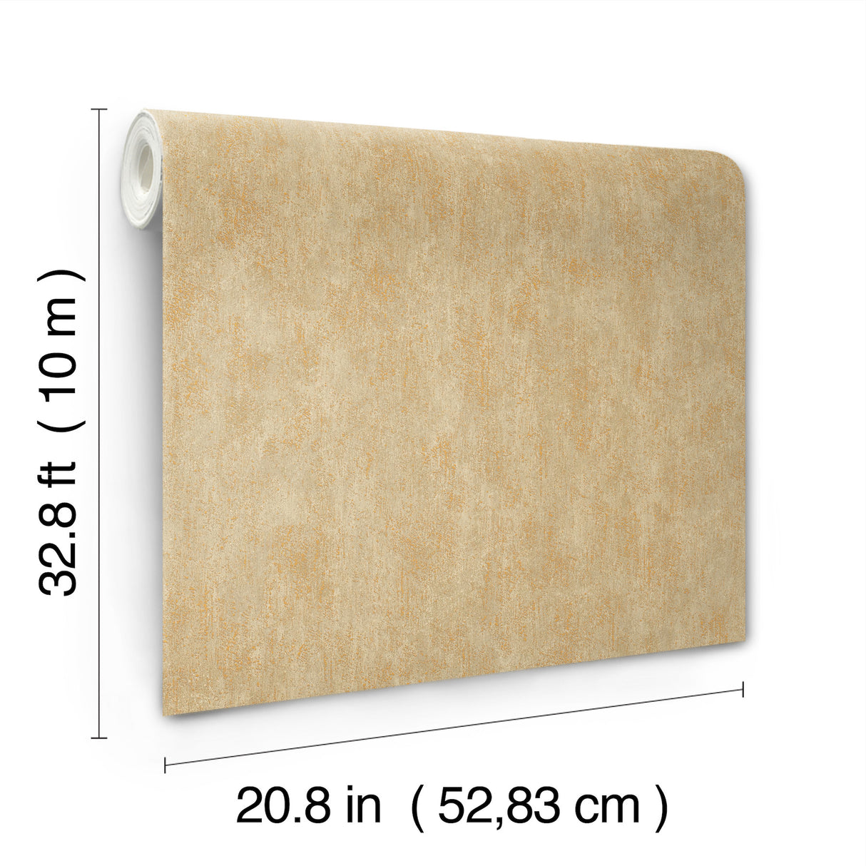 Shimmering Patina Gold on Taupe by Antonina Vella Textured Metallic Wallpaper - York Designer Series WP-1162-Sample