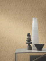 Shimmering Patina Gold on Taupe by Antonina Vella Textured Metallic Wallpaper – York Designer Series WP-1162