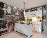 Warehouse Brick Grey Wall Mural with Industrial Faux Effects - Wall Rogues WR50507