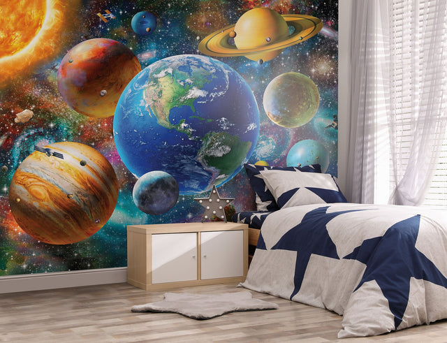 Solar System Wall Mural