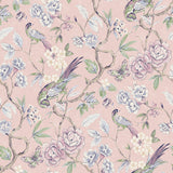 Aviary Garden Pink Peel and Stick Wallpaper by NuWallpaper - WVS6471