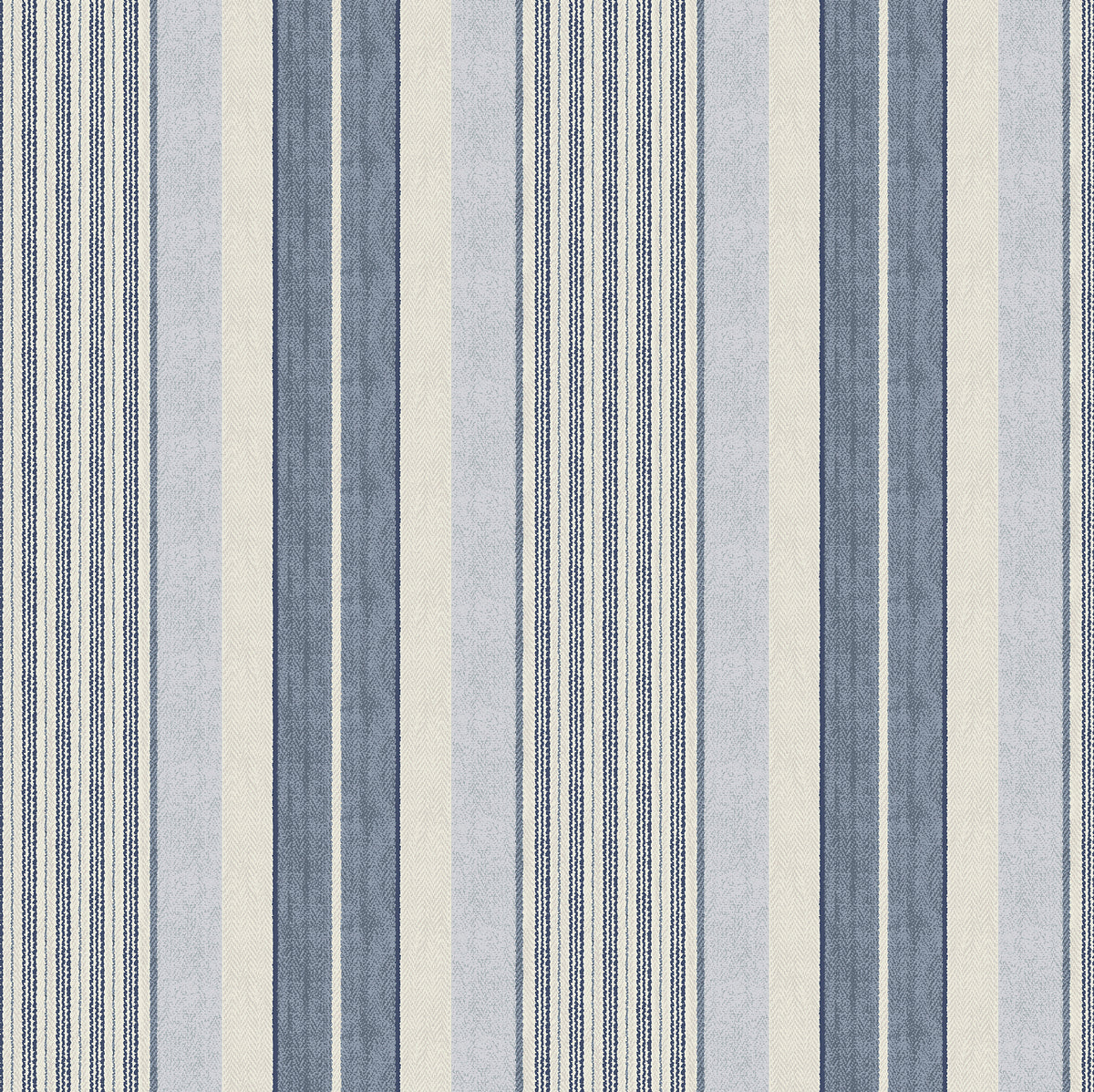 Escot Blue and White Vintage Stripe Peel and Stick Wallpaper by NuWallpaper - WVS6475